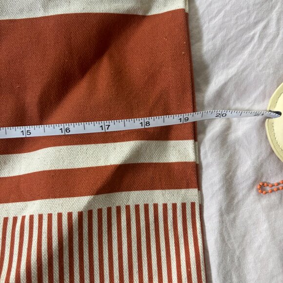 Celine GWP Canvas Brown and White Striped Tote - Picture 2 of 2